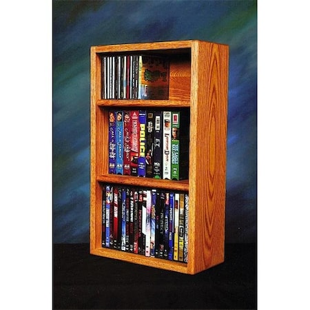 Wood Shed Wood Shed 313-1 W Solid Oak desktop or shelf for CDs and DVDs- VHS Tapes 313-1 W